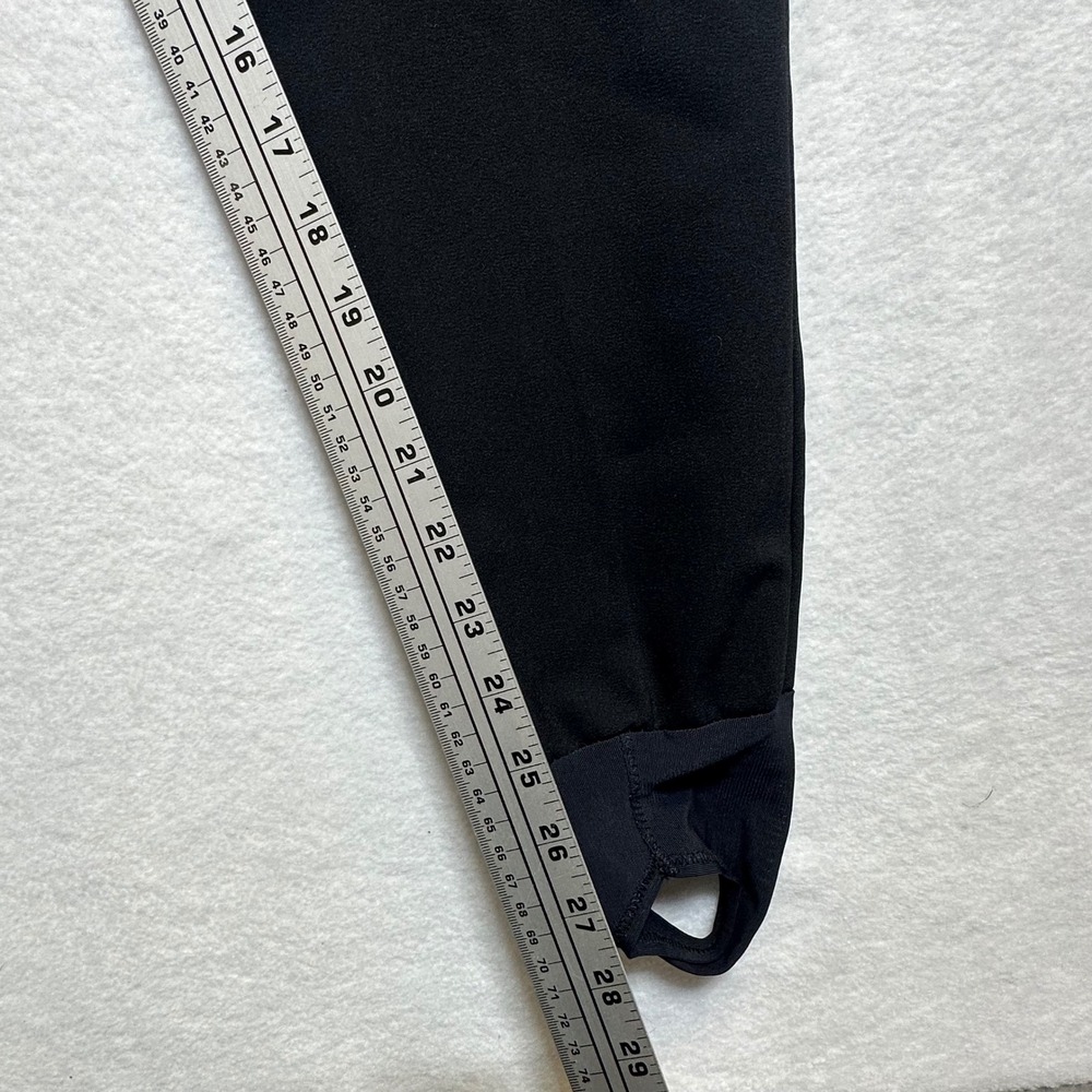 Vintage Obermeyer Ski Bibs Overalls Pants Women 10 Black Stirrup Zip USA Retro - Picture 11 of 15